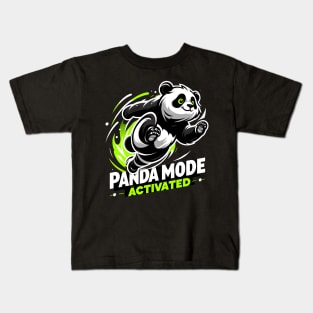 "Panda Power: Ready for Action" Kids T-Shirt